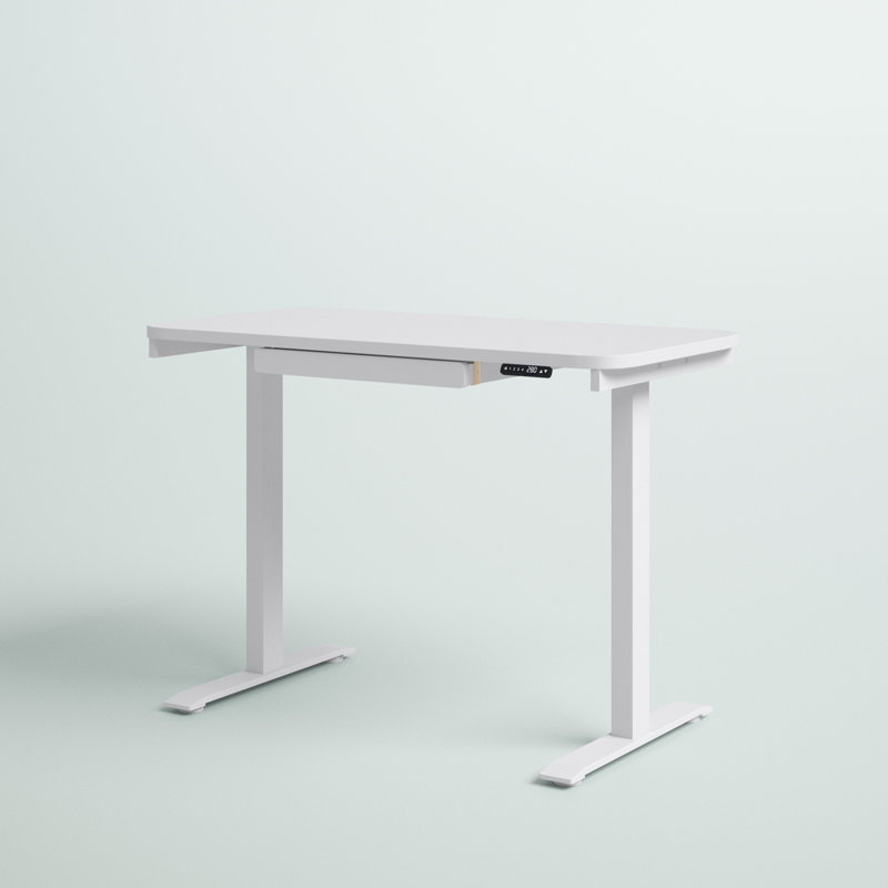 Kaylan Height Adjustable Reversible Standing Desk Snow White